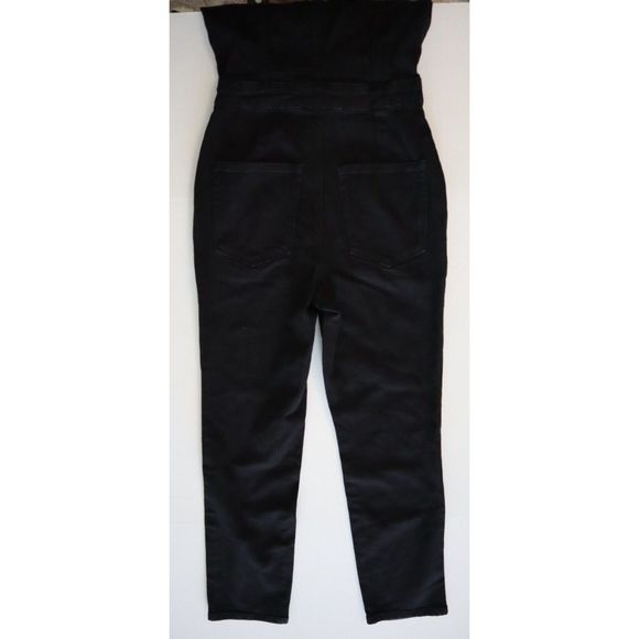 Good American GMJS126 Women's Sz 2 (M) Black Fit For Success Denim Jumpsuit - Picture 11 of 13